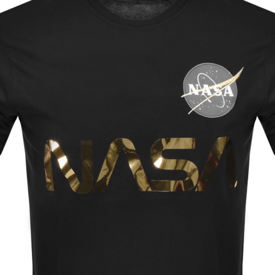 Alternative Image for ProductAlpha Industries Nasa Reflective T Shirt Black3